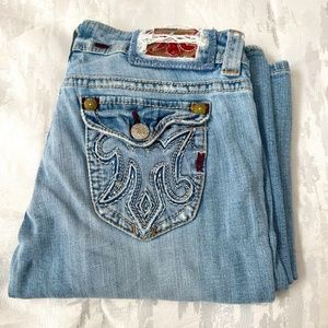COPY - Just In Time For Winter~ MEK Capetown Bootcut Distressed Embroidered Jea…